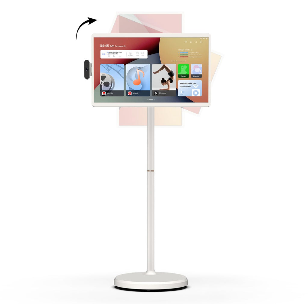 ApoloSign 32'' UHD 4K Smart Portable TV 2nd Gen, 16(8+8) GB RAM+256GB, Android 15, EDLA-Certified, Portable Touch Screen Monitor, Built-in 15000mAh Battery, Full Swivel Rotation, Voice Remote Control