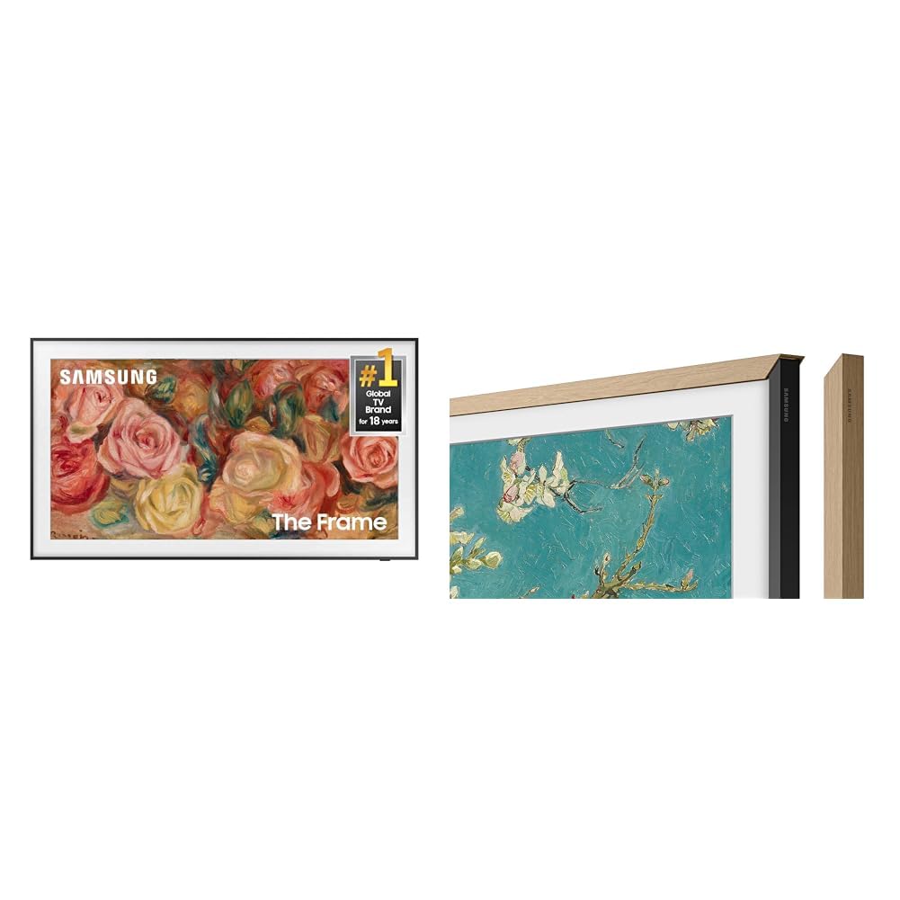 SAMSUNG 55-Inch Class QLED 4K LS03D The Frame Series Quantum HDR Smart TV w/Dolby Atmos, Art Mode, Anti-Reflection, Customizable Frame, Slim Fit Wall Mount with Alexa Built-in (QN55LS03D, 2024 Model)
