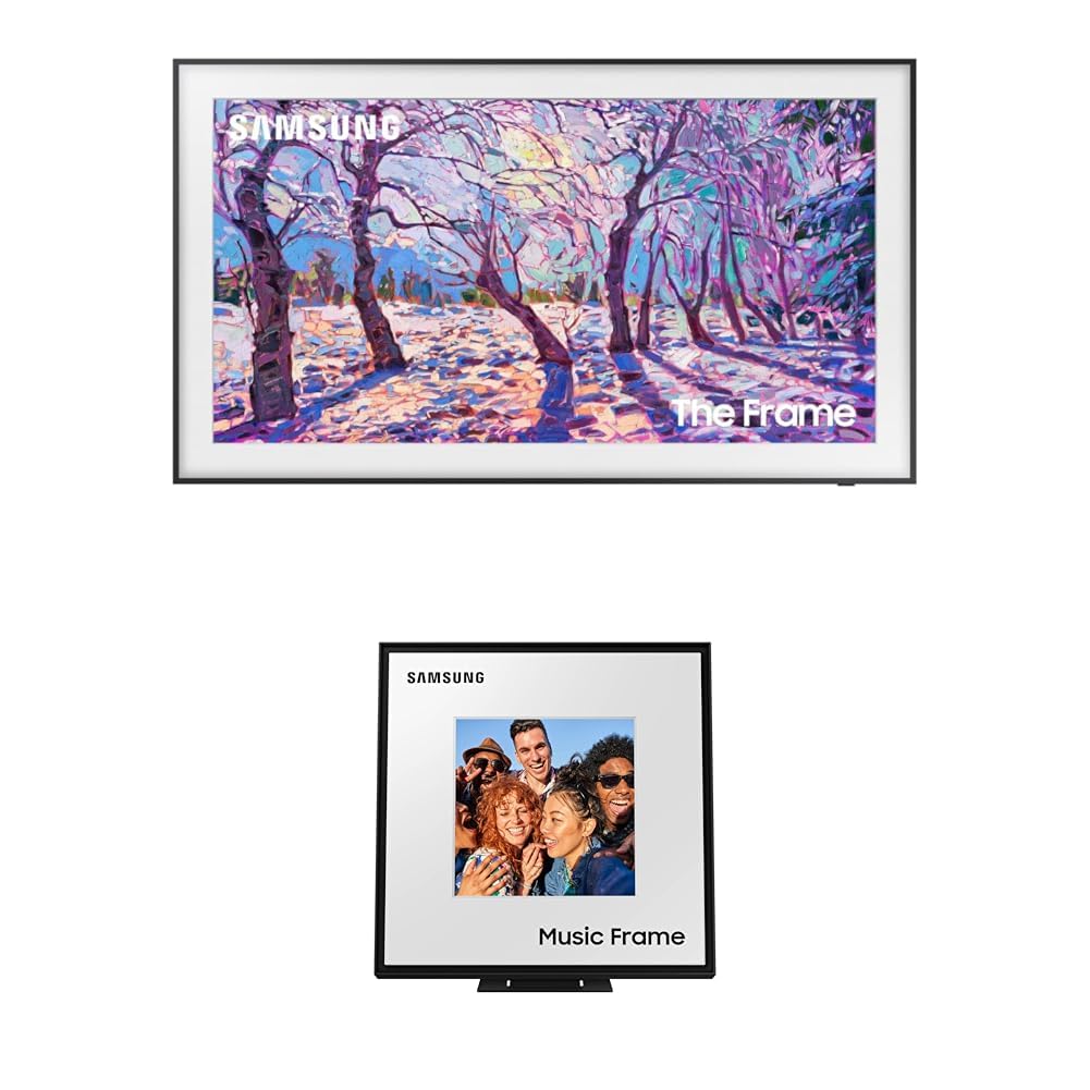 SAMSUNG 55-Inch Class QLED 4K LS03D The Frame Series Quantum HDR Smart TV w/Dolby Atmos, Art Mode, Anti-Reflection, Customizable Frame, Slim Fit Wall Mount with Alexa Built-in (QN55LS03D, 2024 Model)