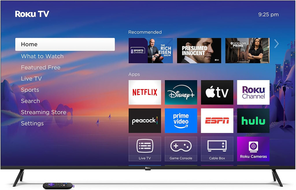 Roku Smart TV 2025 – 65-Inch Select Series, 4K HDR TV – RokuTV with Enhanced Voice Remote – Flat Screen LED Television with Wi-Fi for Streaming Live Local News, Sports, Family Entertainment
