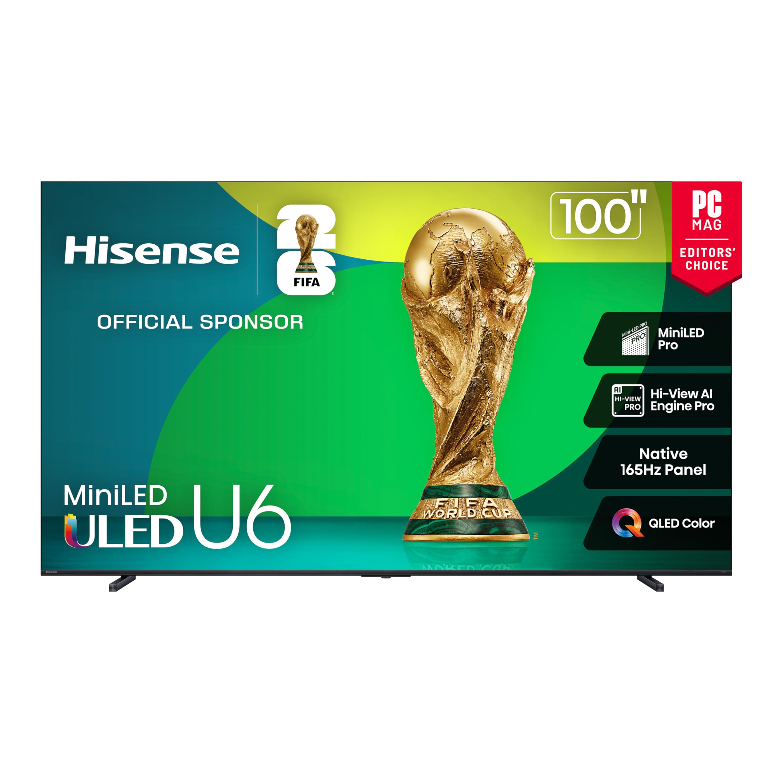 Hisense 65" Class U6 Series Best Value Mini-LED 4K UHD Smart HDR Gaming Fire TV (65U65QF, 2025 Model) - QLED, Native 144Hz, Motion Rate 480, Dolby Vision IQ, Dolby Atmos, Game Mode Pro, Alexa Built In