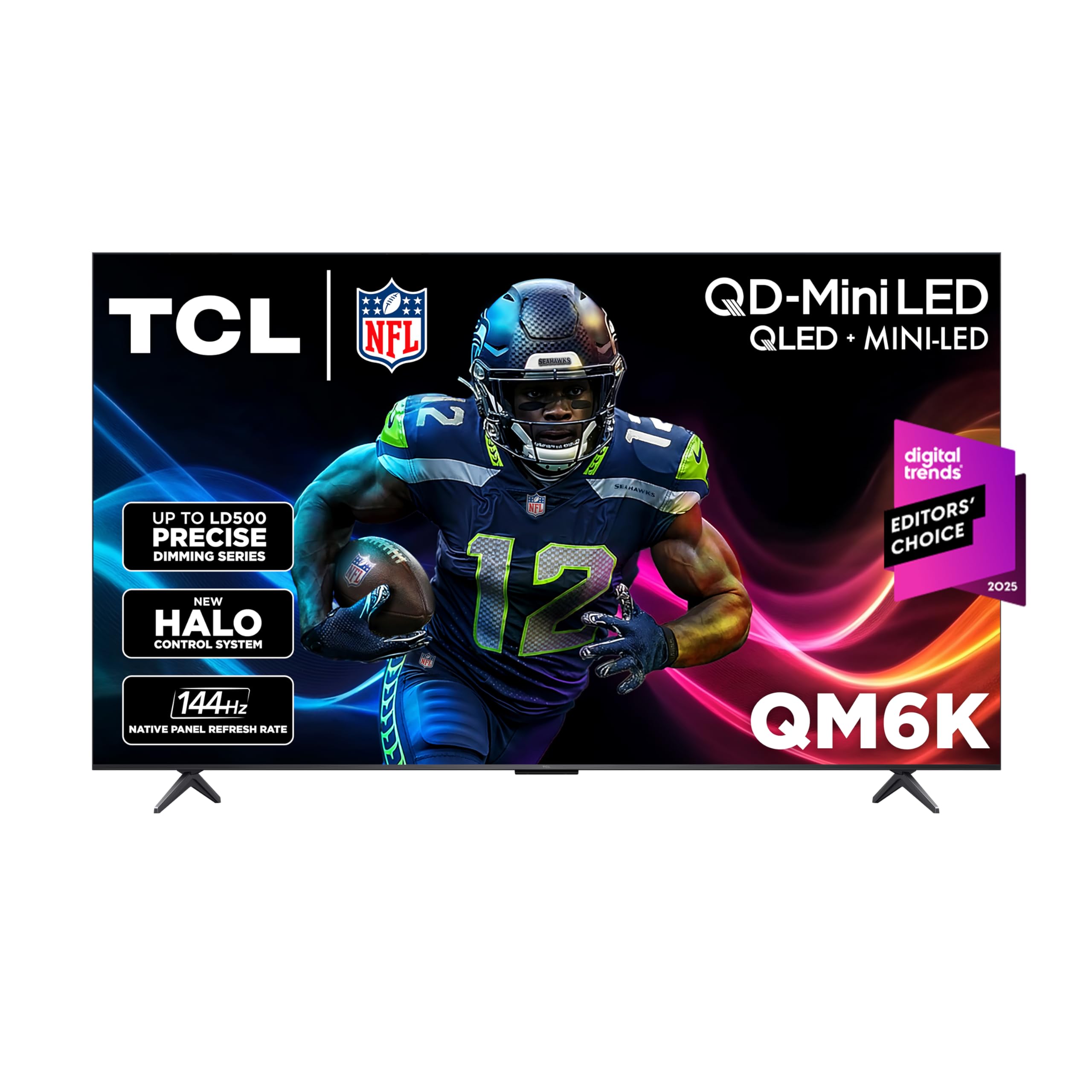 TCL 55 Inch Class QM6K Series | Mini LED QLED 4K HDR | 55QM6K, 2025 Model | 120HZ-144HZ High Brightness Smart Google TV Dolby Atmos Onkyo Audio | Voice Remote Alexa Gaming Streaming Television