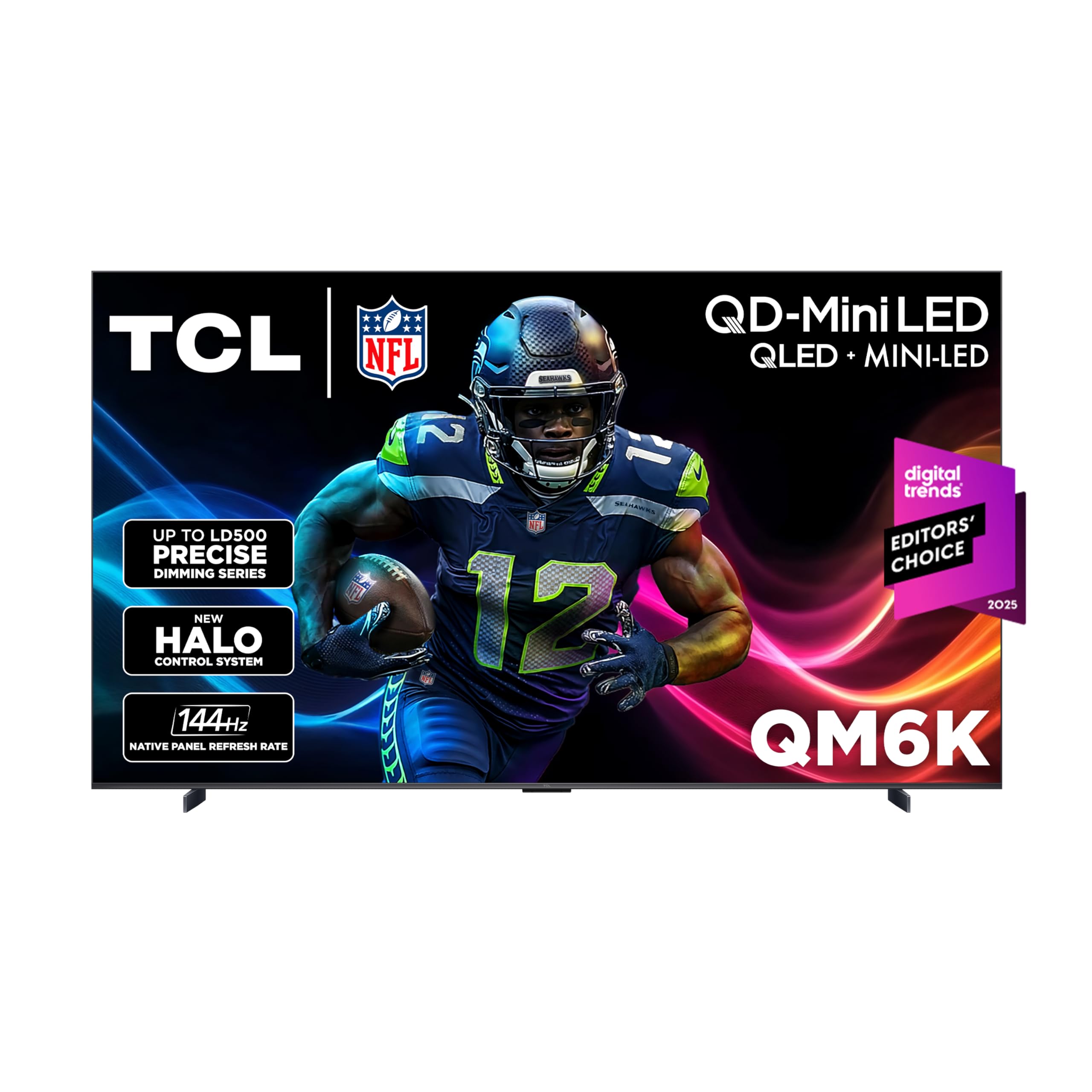 TCL 55 Inch Class QM6K Series | Mini LED QLED 4K HDR | 55QM6K, 2025 Model | 120HZ-144HZ High Brightness Smart Google TV Dolby Atmos Onkyo Audio | Voice Remote Alexa Gaming Streaming Television
