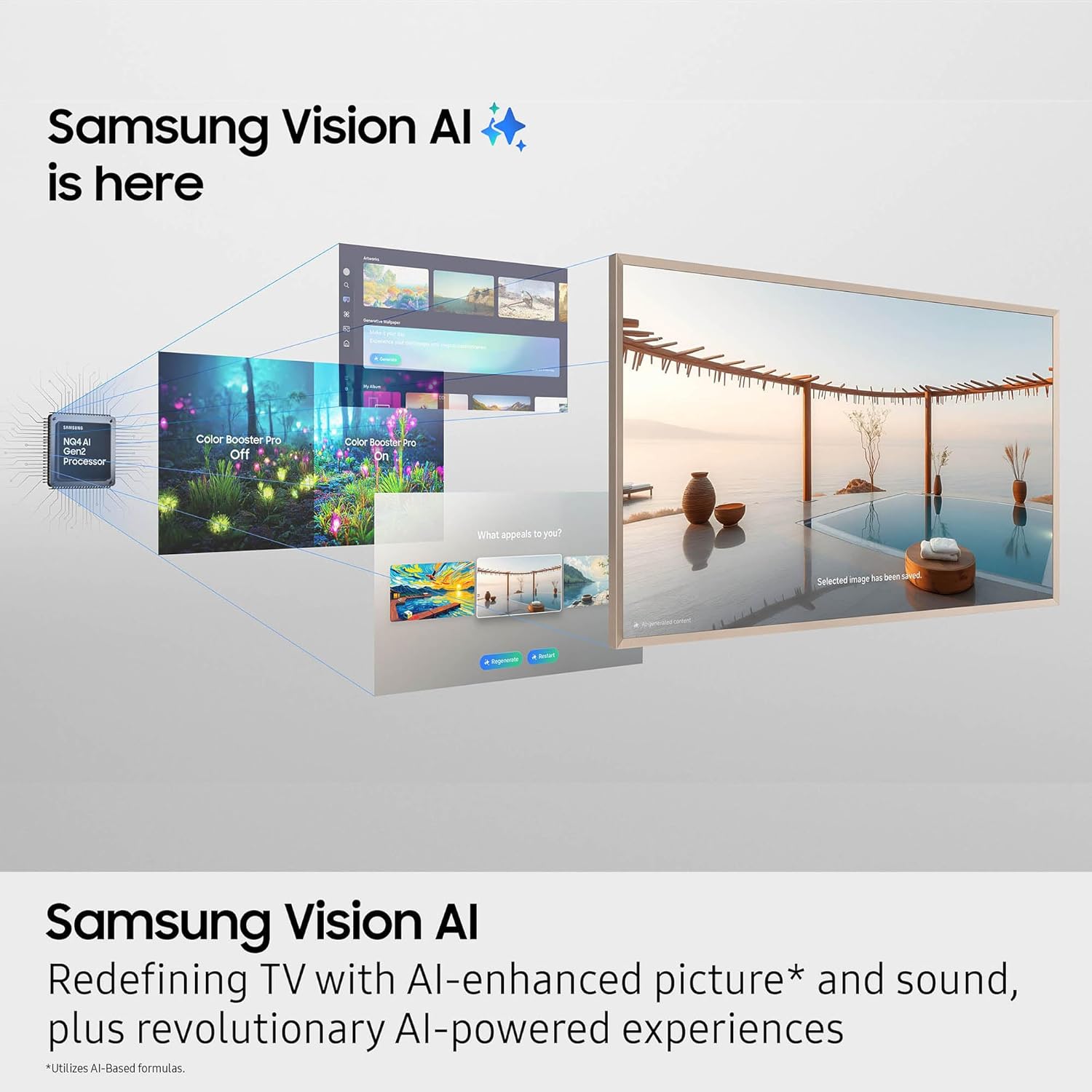 Samsung 55-Inch Class The Frame LS03F 4K QLED Smart TV (2025 Model) Slim Fit Wall Mount, Modern Frame Design, NQ4 AI Gen2 Processor, Art Mode, Artful Picture Quality, Samsung Vision AI, Alexa Built-in