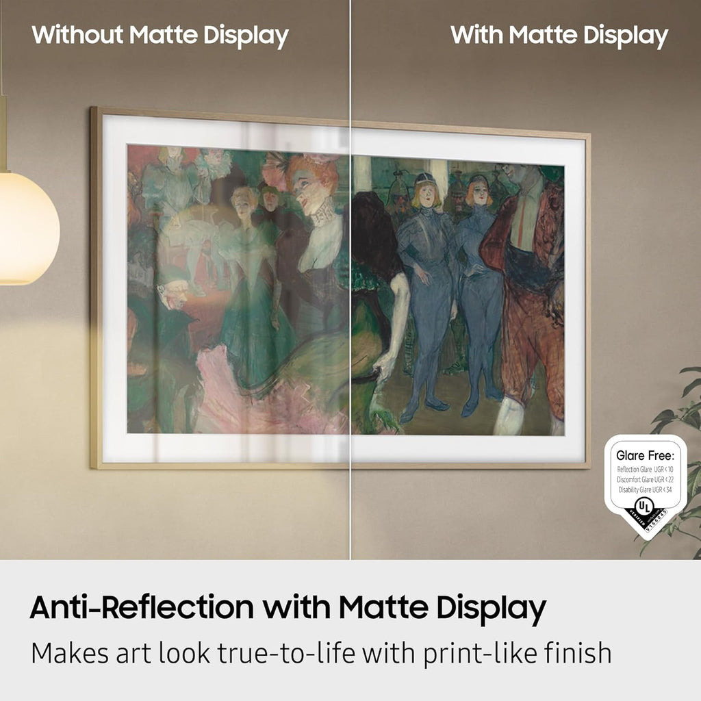 Samsung 55-Inch Class The Frame LS03F 4K QLED Smart TV (2025 Model) Slim Fit Wall Mount, Modern Frame Design, NQ4 AI Gen2 Processor, Art Mode, Artful Picture Quality, Samsung Vision AI, Alexa Built-in