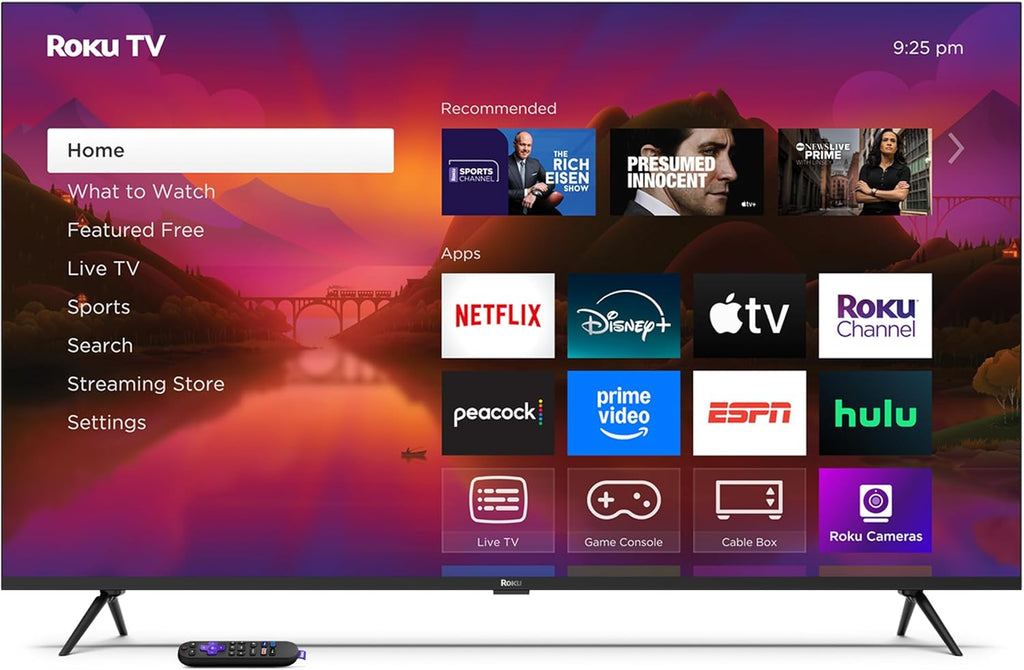 Roku Smart TV 2025 – 55-Inch Plus Series, Mini-LED TV – RokuTV with Enhanced Voice Remote – Flat Screen 4K QLED Television with Dolby Vision & Wi-Fi for Streaming Live Local News, Sports