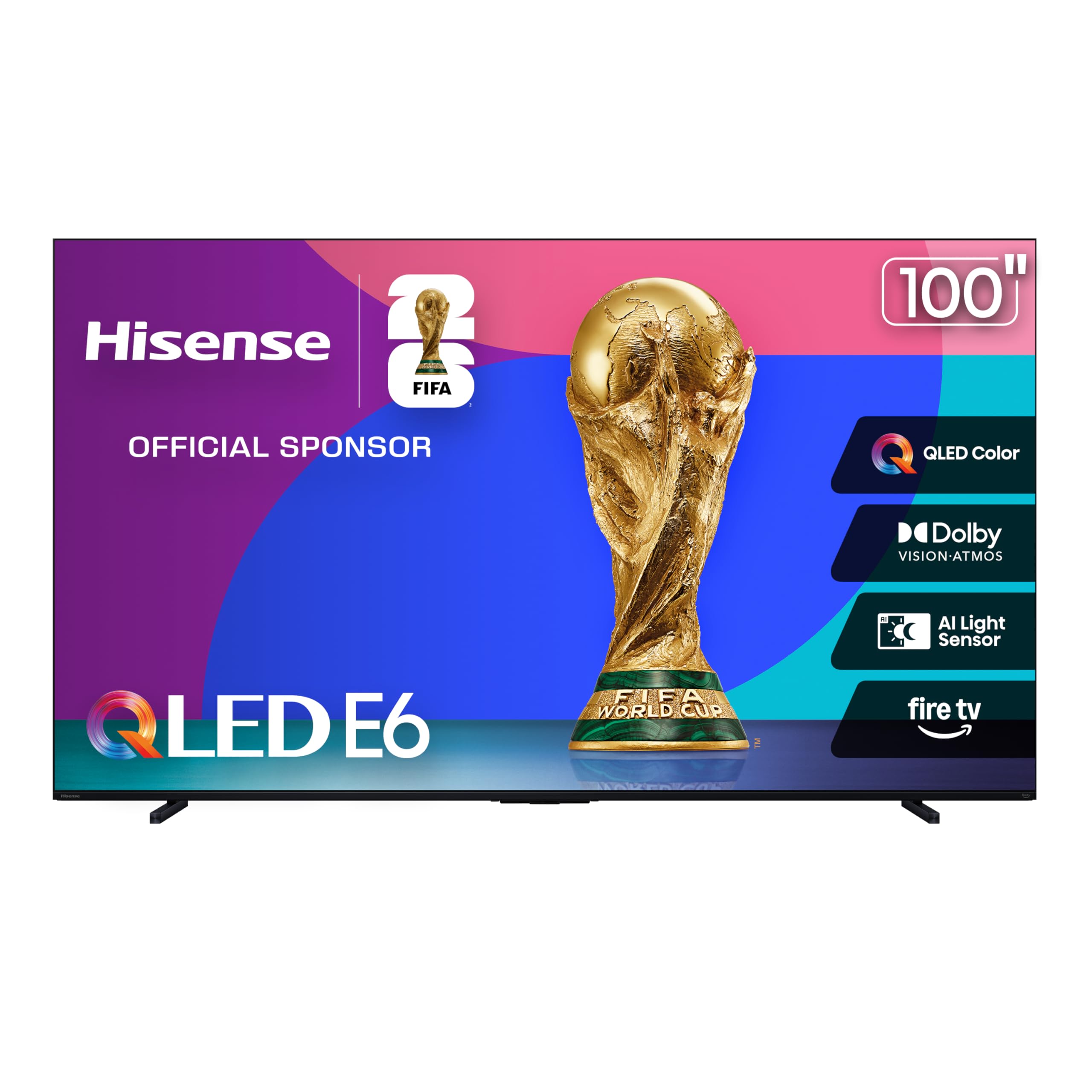 Hisense 65" E6 Cinema Series QLED 4K UHD Smart Fire TV (65E6QF, 2025 Model) - QLED, AI Light Sensor, Dolby Vision · Atmos, Voice Remote with Alexa, Motion Rate 120, HDR 10+ Adaptive, Game Mode Plus
