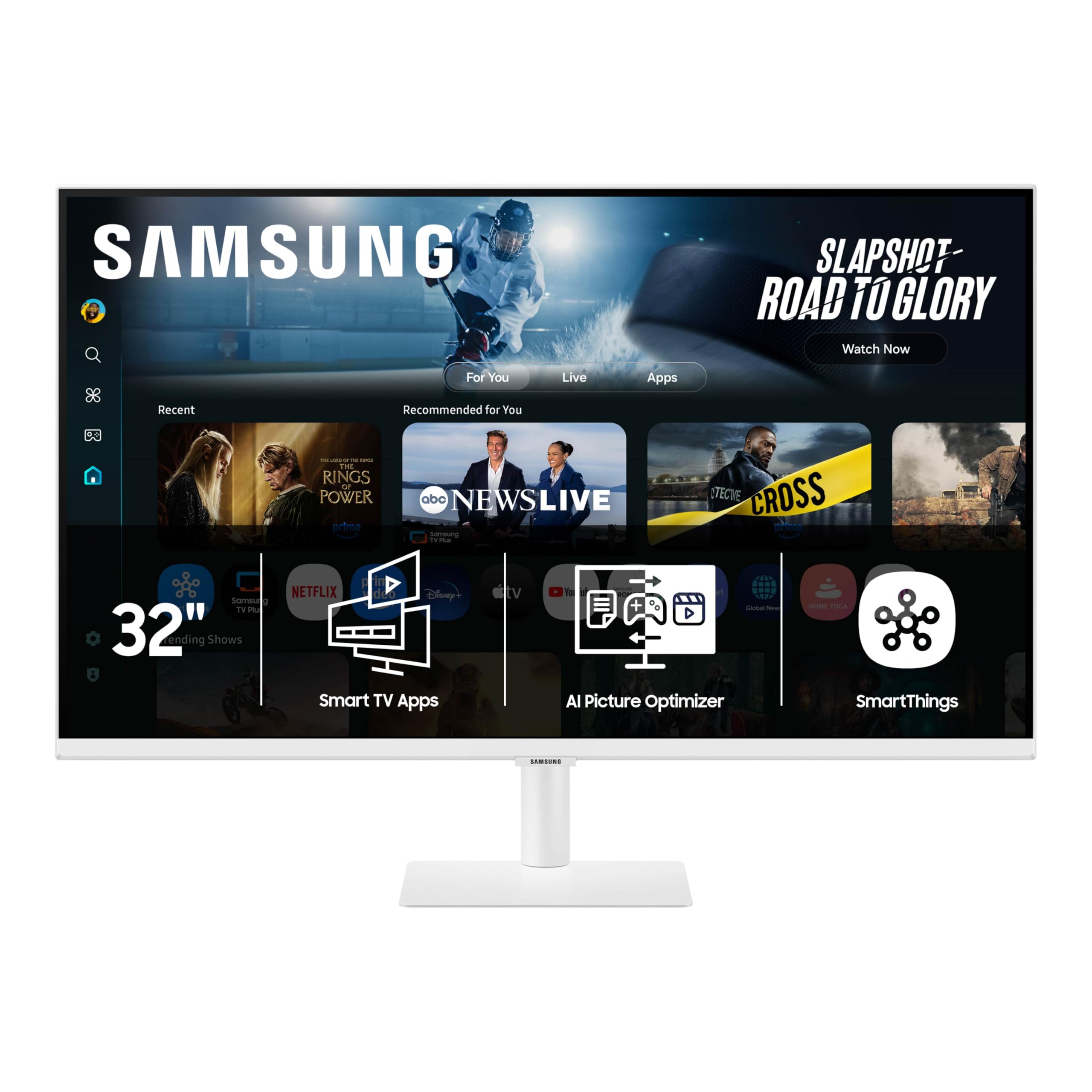 Samsung 43” Smart Monitor M7 (M70F) 4K UHD Display, Samsung Vision AI, Smart TV Apps, Gaming Hub, USB-C, HDMI and USB-A, Black, LS43FM702UNXZA, 2025