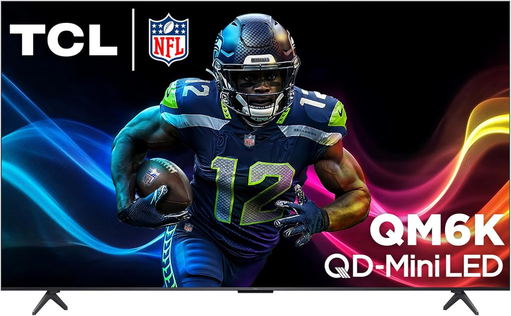 TCL 55 Inch Class QM6K Series | Mini LED QLED 4K HDR | 55QM6K, 2025 Model | 120HZ-144HZ High Brightness Smart Google TV Dolby Atmos Onkyo Audio | Voice Remote Alexa Gaming Streaming Television