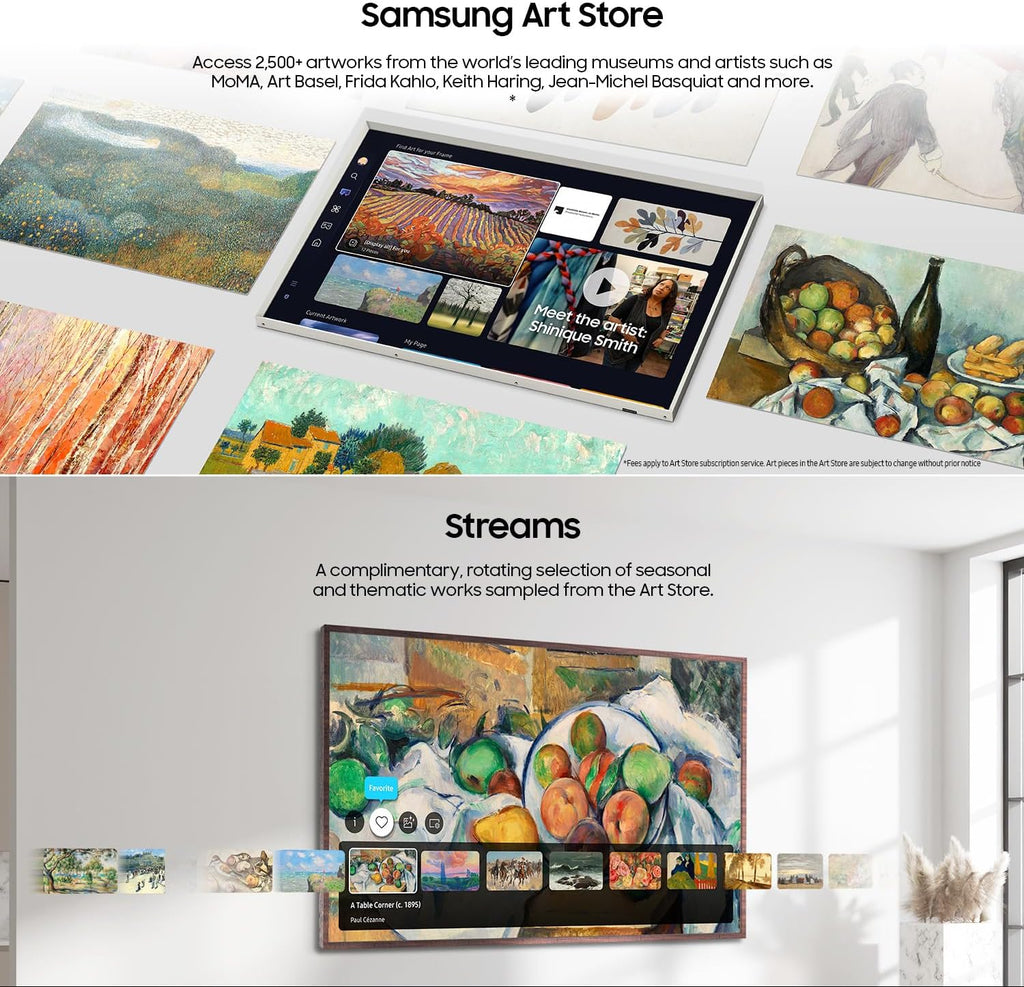 SAMSUNG 55-Inch Class QLED 4K LS03D The Frame Series Quantum HDR Smart TV w/Dolby Atmos, Art Mode, Anti-Reflection, Customizable Frame, Slim Fit Wall Mount with Alexa Built-in (QN55LS03D, 2024 Model)