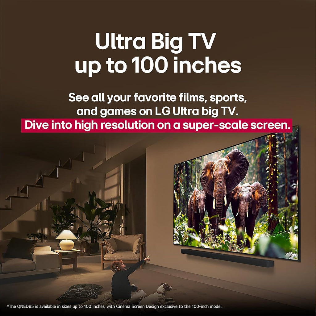 LG 75-Inch Class QNED evo AI QNED85A Series Mini LED 4K Smart TV w/AI Picture, AI Sound, HDR10, AI Super Upscaling 4K, Filmmaker Mode, Wow Orchestra, Alexa Built-in (75QNED85AUA, 2025)