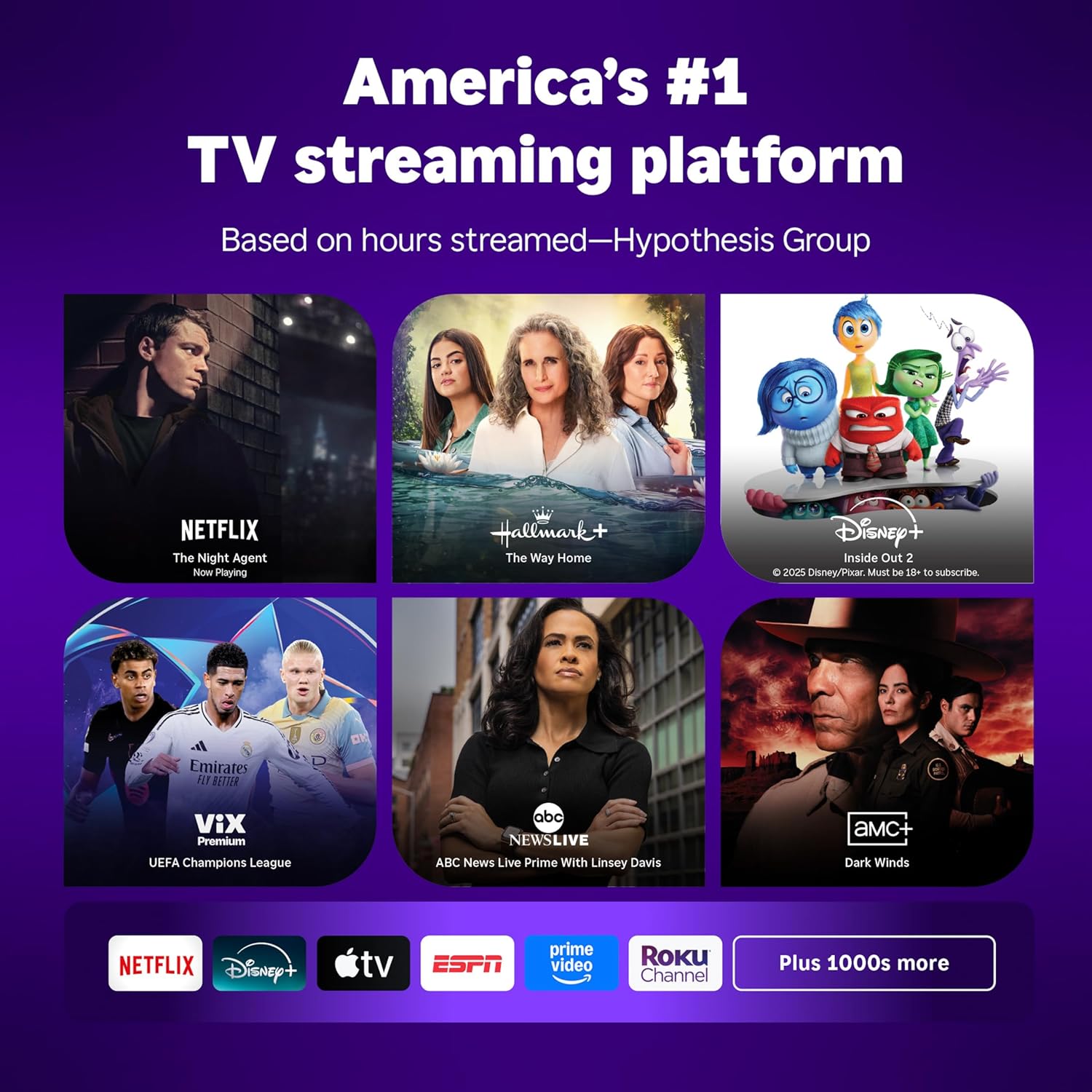 Roku Smart TV 2025 – 65-Inch Select Series, 4K HDR TV – RokuTV with Enhanced Voice Remote – Flat Screen LED Television with Wi-Fi for Streaming Live Local News, Sports, Family Entertainment