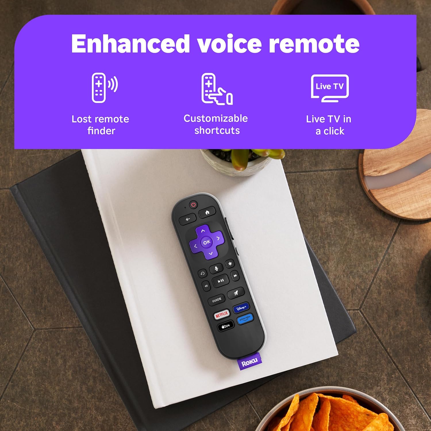 Roku Smart TV 2025 – 65-Inch Select Series, 4K HDR TV – RokuTV with Enhanced Voice Remote – Flat Screen LED Television with Wi-Fi for Streaming Live Local News, Sports, Family Entertainment