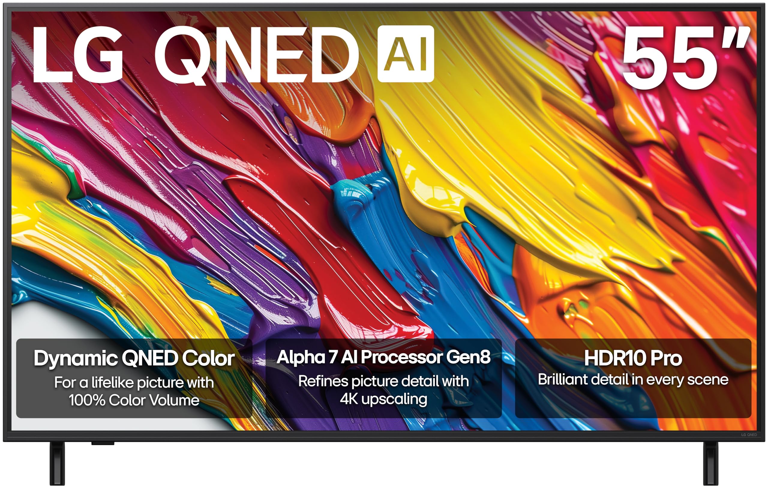 LG 65-Inch Class QNED AI 4K QNED82A Series Smart TV w/AI Sound, HDR10, 4K Super Upscaling, Filmmaker Mode, Wow Orchestra, Alexa Built-in (65QNED82AUA, 2025)
