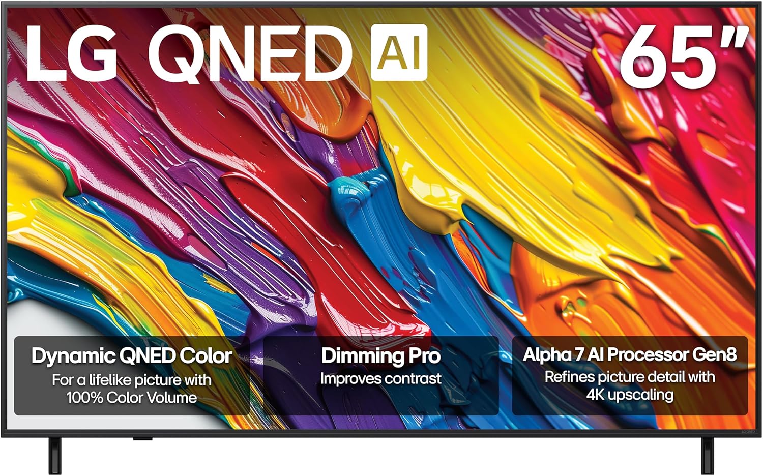 LG 65-Inch Class QNED AI 4K QNED82A Series Smart TV w/AI Sound, HDR10, 4K Super Upscaling, Filmmaker Mode, Wow Orchestra, Alexa Built-in (65QNED82AUA, 2025)
