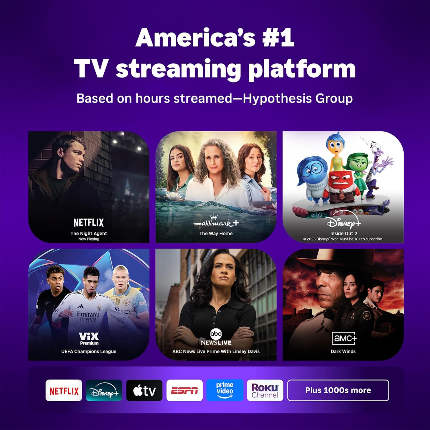 Roku Smart TV 2025 – 55-Inch Plus Series, Mini-LED TV – RokuTV with Enhanced Voice Remote – Flat Screen 4K QLED Television with Dolby Vision & Wi-Fi for Streaming Live Local News, Sports