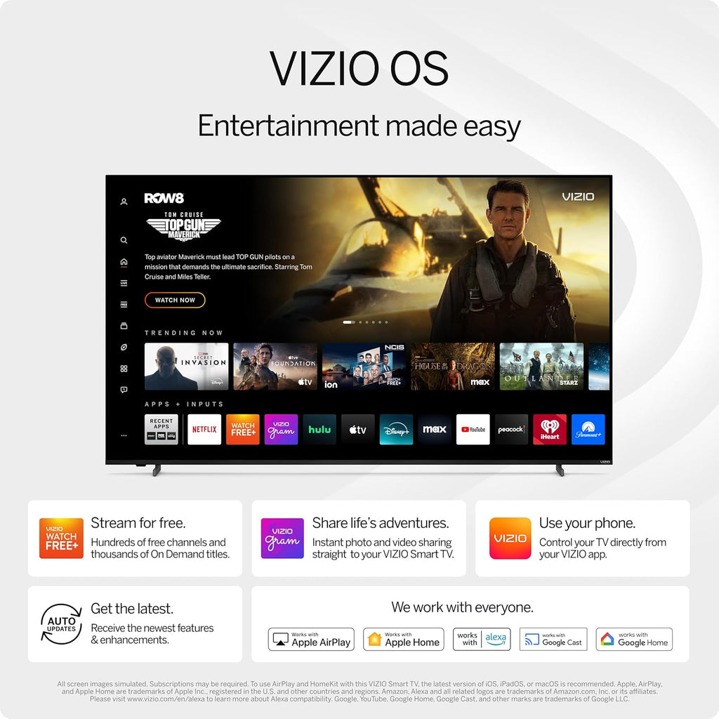 VIZIO 50-inch Quantum Pro 4K 120Hz QLED HDR10+ Smart TV with Dolby Vision, Active Full Array, 240Hz @ 1080p PC Gaming, WiFi 6E, Apple AirPlay, Chromecast Built-in, M50QXM-K01, 2023 Model