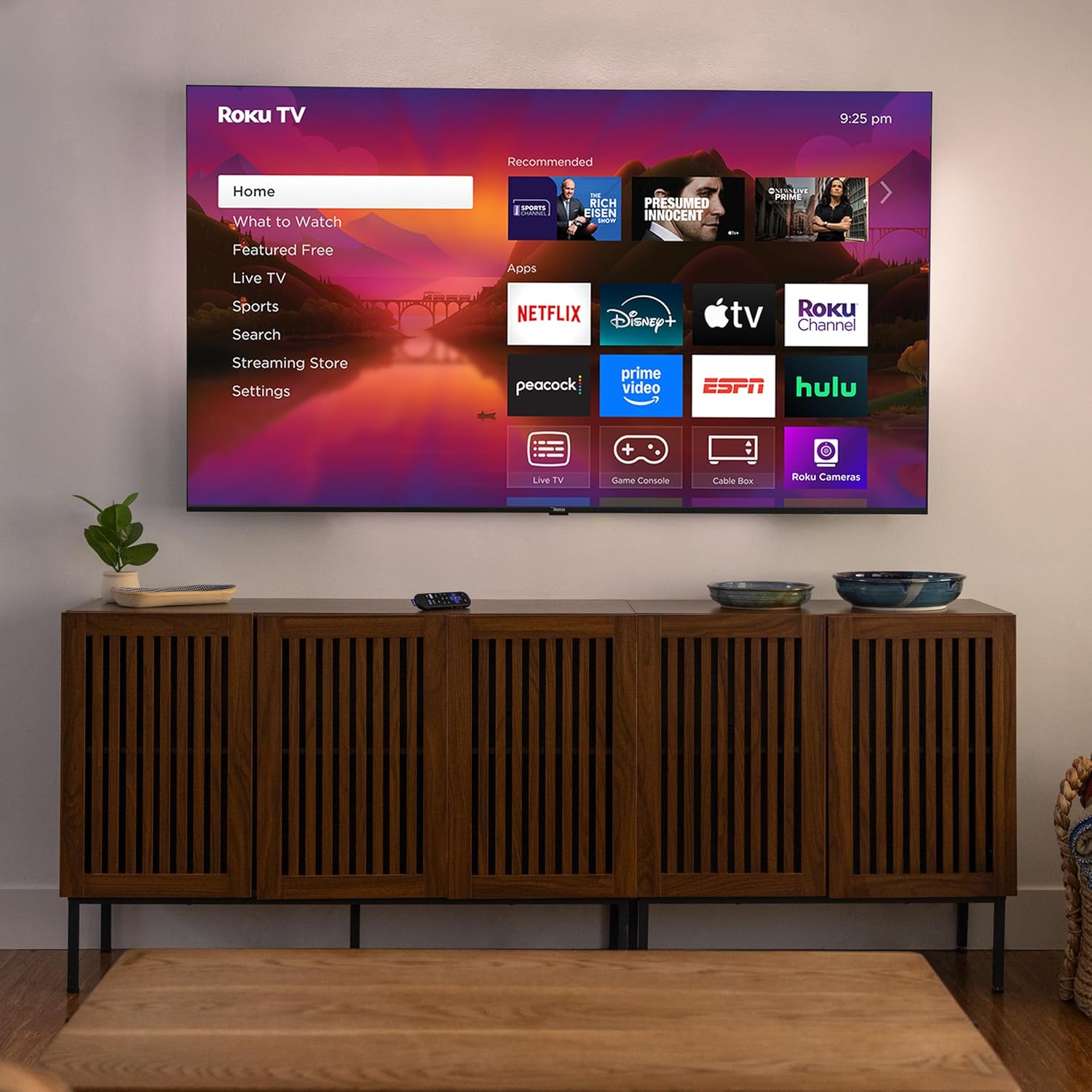 Roku Smart TV 2025 – 55-Inch Plus Series, Mini-LED TV – RokuTV with Enhanced Voice Remote – Flat Screen 4K QLED Television with Dolby Vision & Wi-Fi for Streaming Live Local News, Sports